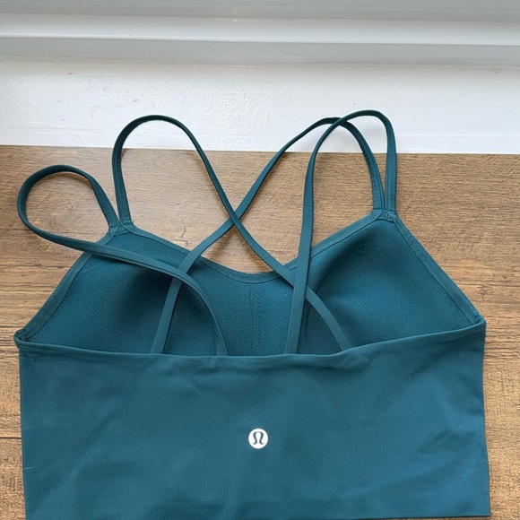 Lululemon Like a Cloud Longline Bra Size 4 Deep Teal Light Support B/C cup - Picture 2 of 4